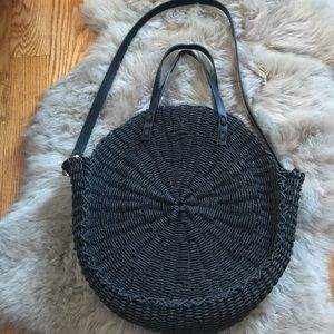 Black straw bag!